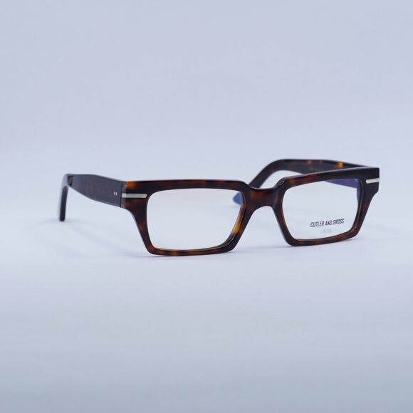Cutler and Gross CGOP1363 002 Eyeglasses Dark Havana 54mm Rectangle Frame - Picture 8 of 10